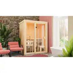 Netto Marken-Discount Karibu Sauna View 1 SET naturbelassen 3,6kW Ofen Bio Angebot