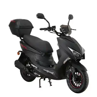 Netto Marken-Discount Alpha Motors Mofaroller Speedstar FI 50 ccm 25 km/h EURO 5 mattschwarz inkl. Topcase Angebot