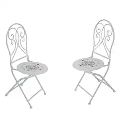 Netto Marken-Discount 2er Set Metall Klappstuhl Balkon Stuhl Stühle Garten Balkon Vintage Landhaus Angebot