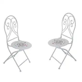 Netto Marken-Discount 2er Set Metall Klappstuhl Balkon Stuhl Stühle Garten Balkon Vintage Landhaus Angebot