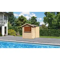 Netto Marken-Discount Karibu Pool Haus 19 mm „Tiki Bar“ Größe 1 naturbelassen Angebot