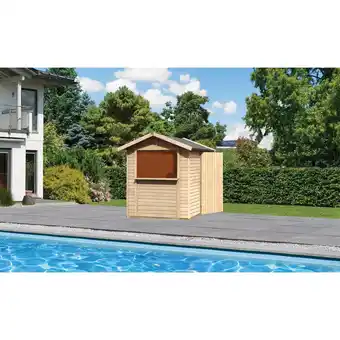 Netto Marken-Discount Karibu Pool Haus 19 mm „Tiki Bar“ Größe 1 naturbelassen Angebot