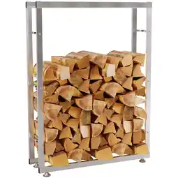 Netto Marken-Discount CLP Kaminholzständer Keri V2 Edelstahl I Brennholzregal Mit Bodenschonern Angebot