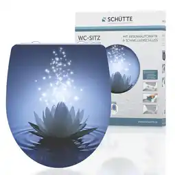 Netto Marken-Discount Schütte Duroplast HG WC Sitz WATER LILY, Hochglänzend mit Absenkautomatik und Schnellverschluss Angebot