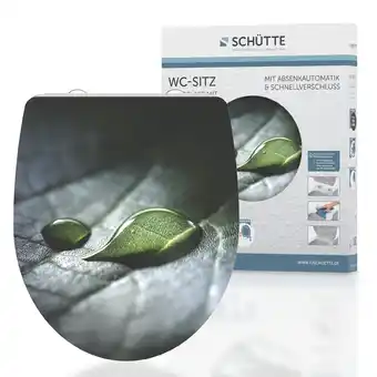 Netto Marken-Discount Schütte Duroplast HG WC Sitz RAIN DROP, Hochglänzende mit Absenkautomatik und Schnellverschluss Angebot