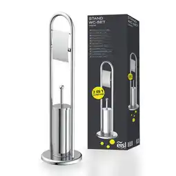 Netto Marken-Discount Eisl WC Bürstengarnitur freistehend mit Toilettenpapierhalter Edelstahl Angebot