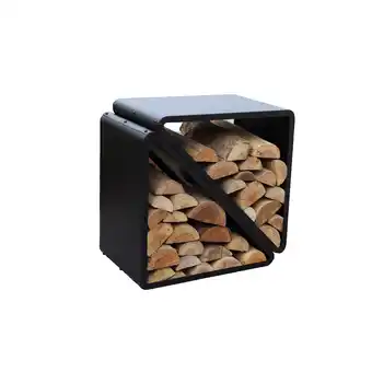 Netto Marken-Discount Westmann Stahl Kaminholzregal Holzlager schwarz 57x36x56 cm Angebot