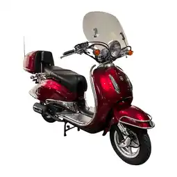 Netto Marken-Discount Alpha Motors Mofaroller Retro Firenze Limited 50 ccm 25 km/h EURO 5 weinrot Angebot