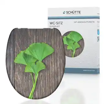 Netto Marken-Discount Schütte WC Sitz GINKO & WOOD, Duroplast Toilettendeckel mit Absenkautomatik Motiv Angebot