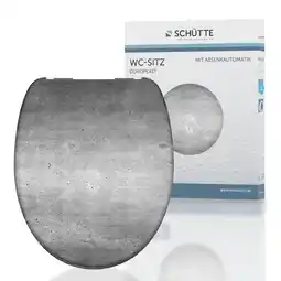 Netto Marken-Discount Schütte WC Sitz INDUSTRIAL GREY, Duroplast Toilettendeckel mit Absenkautomatik Motiv Angebot