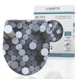 Netto Marken-Discount Schütte Duroplast HG WC Sitz ROUND DIPS, Hochglänzendmit Absenkautomatik und Schnellverschluss Angebot