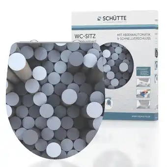 Netto Marken-Discount Schütte Duroplast HG WC Sitz ROUND DIPS, Hochglänzendmit Absenkautomatik und Schnellverschluss Angebot