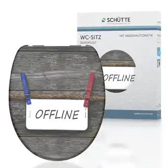 Netto Marken-Discount Schütte WC Sitz OFFLINE, Duroplast Toilettendeckel mit Absenkautomatik Motiv Angebot