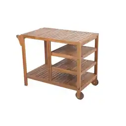 Netto Marken-Discount Garden Pleasure Teewagen Akazie Holz Servierwagen Küchenwagen Theke Bar Tisch Angebot