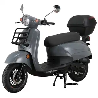 Netto Marken-Discount Alpha Motors Mofaroller Adria 50 ccm 25 km/h EURO 5 grau inkl. Topcase Angebot