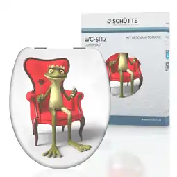 Netto Marken-Discount Schütte WC Sitz FROG KING, Duroplast Toilettendeckel mit Absenkautomatik Motiv Angebot