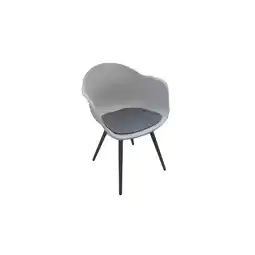 Netto Marken-Discount 4x Armlehnen Stuhl Esszimmerstuhl Gartenstuhl Schalensessel Garten Sessel grau Angebot