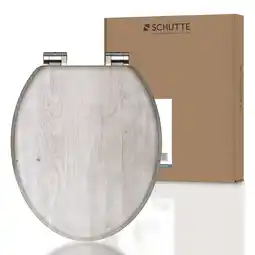 Netto Marken-Discount Schütte MDF WC-Sitz LIGHT WOOD, Toilettendeckel mit Absenkautomatik Motiv Angebot