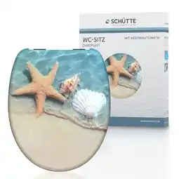 Netto Marken-Discount Schütte WC Sitz BEACH, Duroplast Toilettendeckel mit Absenkautomatik Motiv Angebot