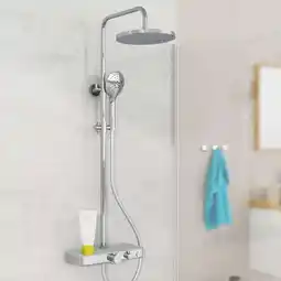 Netto Marken-Discount Eisl Duschsystem FUTURA Regendusche mit Thermostat Chrom/Grau Angebot