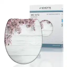 Netto Marken-Discount Schütte WC Sitz FLOWERS & WOOD, Duroplast Toilettendeckel mit Absenkautomatik Motiv Angebot