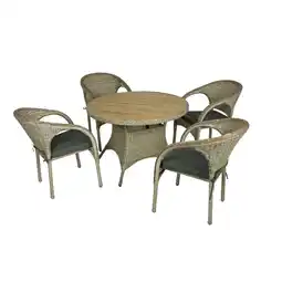Netto Marken-Discount Garden Pleasure 5tlg Lounge Set Garten Sitzgruppe Sofa Sessel Tisch Rattan Optik Angebot
