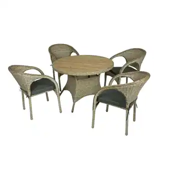 Netto Marken-Discount Garden Pleasure 5tlg Lounge Set Garten Sitzgruppe Sofa Sessel Tisch Rattan Optik Angebot