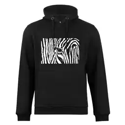 Netto Marken-Discount Cotton Prime Kapuzensweatshirt Black & White Zebra Eye Angebot