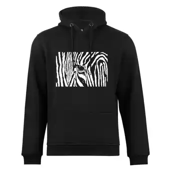 Netto Marken-Discount Cotton Prime Kapuzensweatshirt Black & White Zebra Eye Angebot