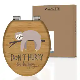 Netto Marken-Discount Schütte MDF WC-Sitz DONT HURRY, Toilettendeckel mit Absenkautomatik Motiv Angebot