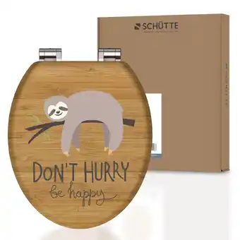 Netto Marken-Discount Schütte MDF WC-Sitz DONT HURRY, Toilettendeckel mit Absenkautomatik Motiv Angebot