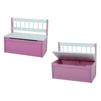 Netto Marken-Discount 2er Set Holz Kinder Truhenbank Truhe Sitzbank Bank Spielkiste Kindermöbel pink Angebot