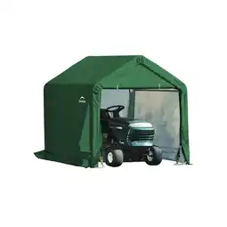 Netto Marken-Discount Vorbestellung: ShelterLogic Stahl Folien Zeltgarage Gerätehaus 3,24m² grün 180x180x180 cm Angebot
