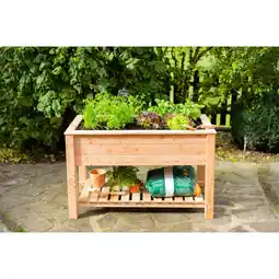 Netto Marken-Discount Westmann Holz Hochbeet Stelzenhochbeet inkl. Ablage natur 120x65x75 cm Angebot