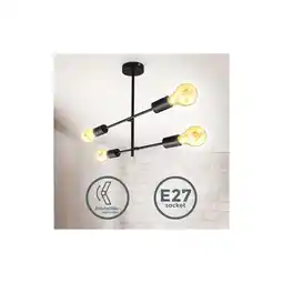 Netto Marken-Discount Deckenleuchte, schwarz, exkl.4xE27 Angebot