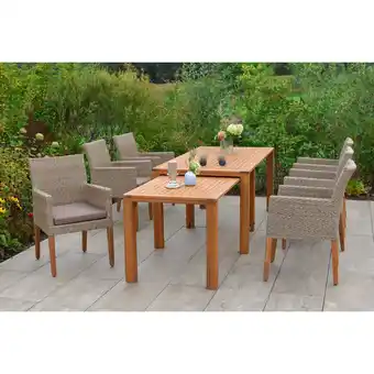 Netto Marken-Discount Merxx Ranzano Set 7tlg. Flex-Ausziehtisch Angebot