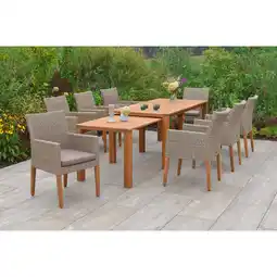 Netto Marken-Discount Merxx Ranzano Set 9tlg. Flex-Ausziehtisch Angebot