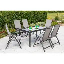 Netto Marken-Discount Merxx Vicenza Set 7tlg. Ausziehtisch graphit/diamantbraun Angebot