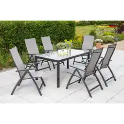Netto Marken-Discount Merxx Vicenza Set 7tlg. graphit/diamantbraun Tisch 150x90 cm Angebot