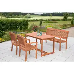 Netto Marken-Discount Merxx Maracaibo Set 7tlg 3er Bank Tisch 140x80 cm Angebot