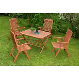 Netto Marken-Discount Merxx Gartenmöbelset Maracaibo 5tlg. Klappausziehtisch Angebot
