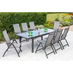 Netto Marken-Discount Merxx Vicenza Set 9tlg. Ausziehtisch graphit/diamantbraun Angebot