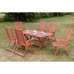 Netto Marken-Discount Merxx Gartenmöbelset Cordoba 7tlg. Klappausziehtisch Angebot