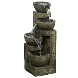 Netto Marken-Discount Outsunny Gartenbrunnen Kunstharz Angebot
