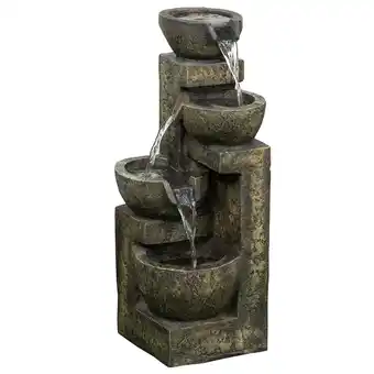 Netto Marken-Discount Outsunny Gartenbrunnen Kunstharz Angebot