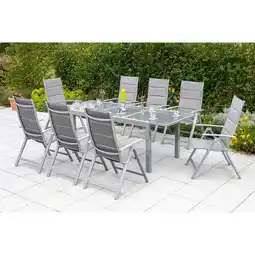 Netto Marken-Discount Merxx Taviano Set 9tlg. Ausziehtisch silber/diamantbraun Angebot