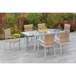 Netto Marken-Discount Merxx Gartenmöbelset Savona Set 7tlg. Ausziehtisch Angebot