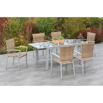 Netto Marken-Discount Merxx Gartenmöbelset Savona Set 7tlg. Ausziehtisch Angebot