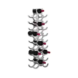 Netto Marken-Discount CHILLROI Weinregal Design 98 cm für 27 Flaschen Aluminium Silber Angebot