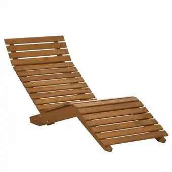 Netto Marken-Discount Outsunny Gartenliege Lärchenholz Angebot